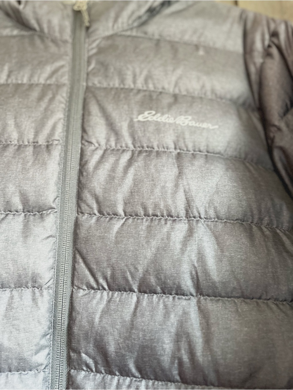 Eddie Bauer Men's CirrusLite 650 Down Hooded Jacket Size Small Grey EUC - Picture 7 of 13